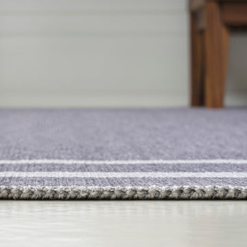 Sloane Classic 2-stripe Border Washable Area Rug